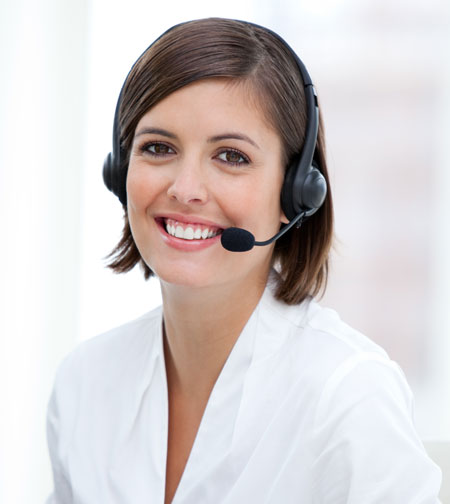 Woman Using Headset